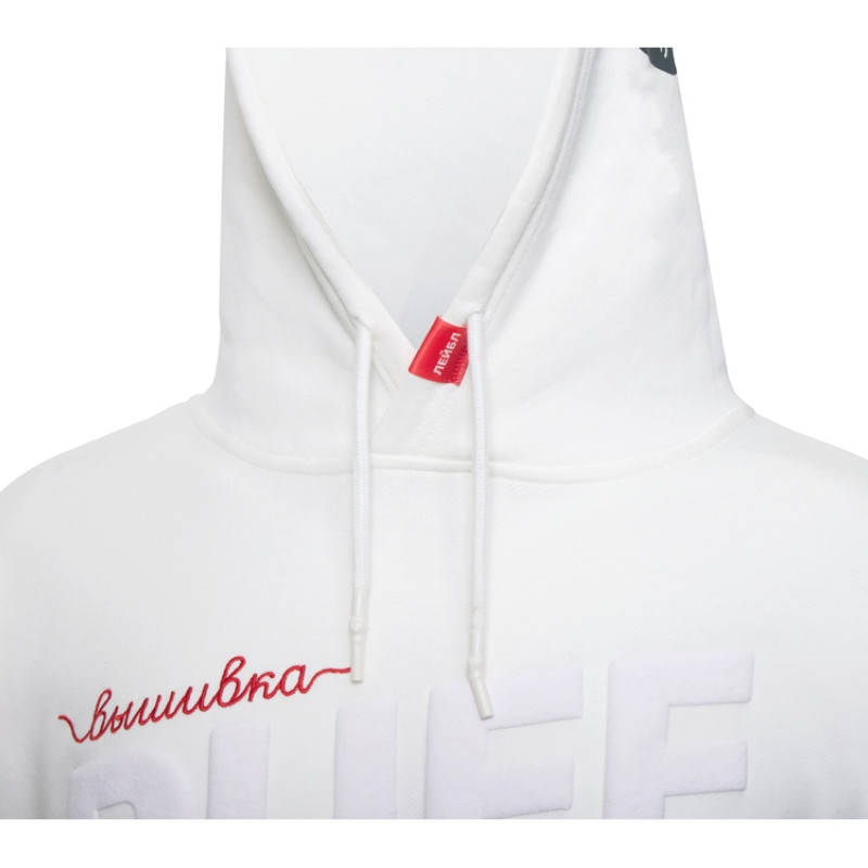 Худи оверсайз «Alpha.01» унисекс, молочный, все виды нанесения на текстиле на одной толстовке