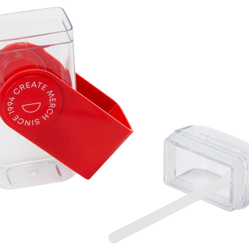 Бутылка для воды JUICY DRINK BOX, красный (тампопечать)