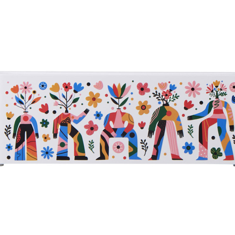 Увлажнитель с эффектом пламени "Flame", белый с УФ-печатью DTF