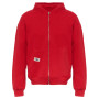 Толстовка оверсайз с капюшоном на молнии «Monaco», красный, лейбл, бренд тайп и термотрансфер