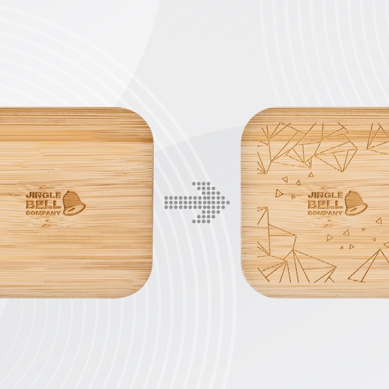 Eмкость для хранения «Flake», бежевый, натуральный, с гравировкой