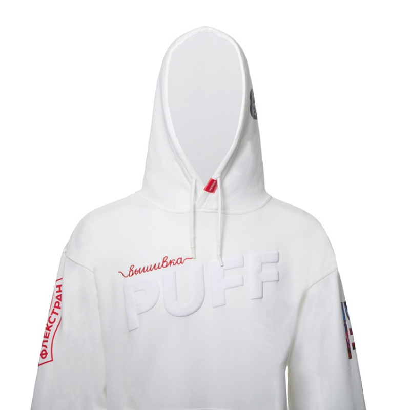 Худи оверсайз «Alpha.01» унисекс, молочный, все виды нанесения на текстиле на одной толстовке