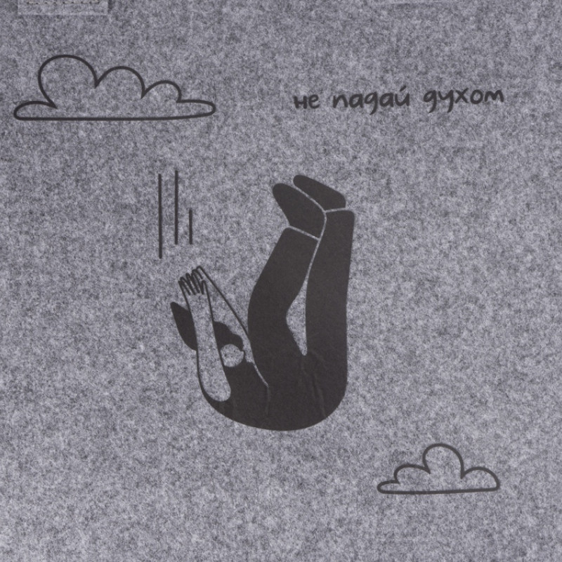 Шоппер фетровый Stratum горизонтальный из переработанного пластика (термотрансфер)