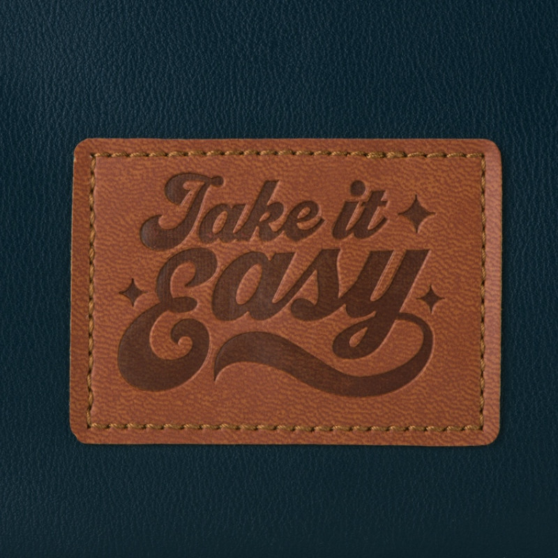 Косметичка из эко-кожи "Enio", темно-синий (патчи)