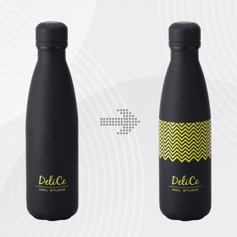 Вакуумная термобутылка «Vacuum bottle C1», soft touch, 500 мл, черный, с УФ печатью Вакуумная термобутылка «Vacuum bottle C1», soft touch, 500 мл, черный, с УФ печатью