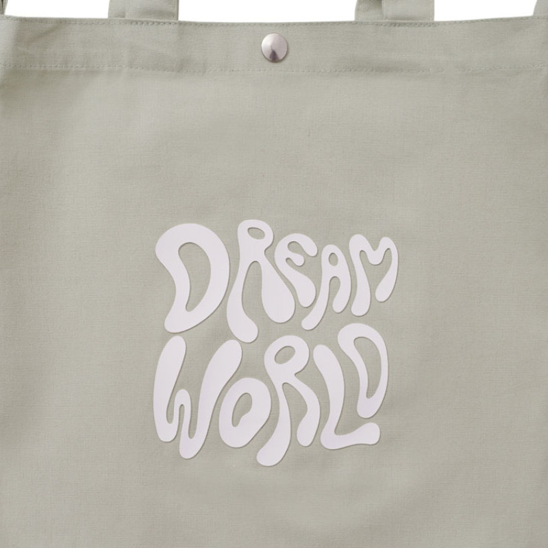 Сумка Helfer из хлопка на кнопке с регулирующейся лямкой, оливковый (3D термотрансфер)