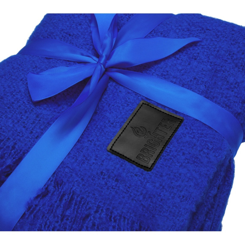 Плед акриловый Mohair, синий