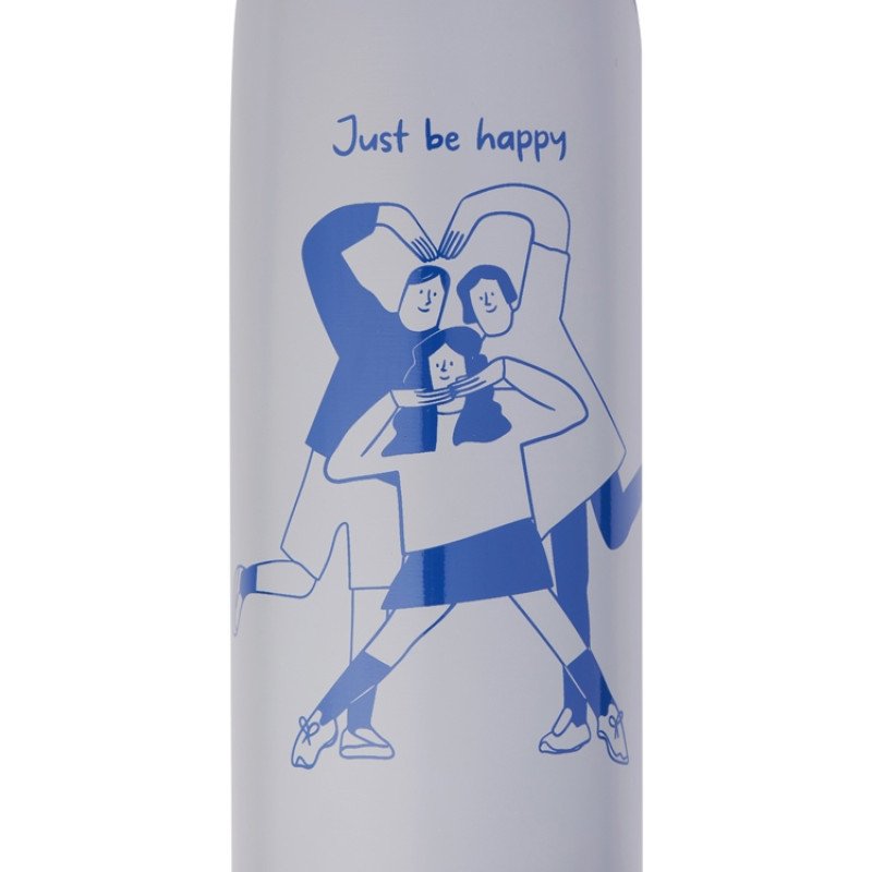 Стальная бутылка "Rely", 650 мл, серый (трафаретная печать круговая)