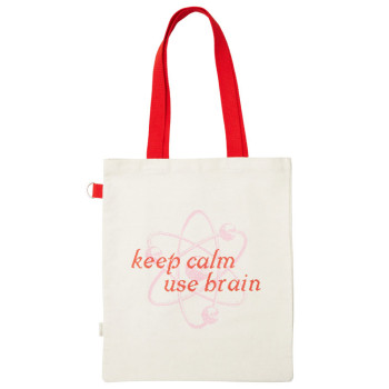 Сумка для покупокTopiс из переработанных материалов с наружным цветным карманом, красный (трафаретн)