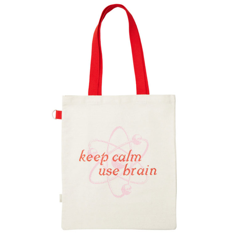 Сумка для покупокTopiс из переработанных материалов с наружным цветным карманом, красный (трафаретн)