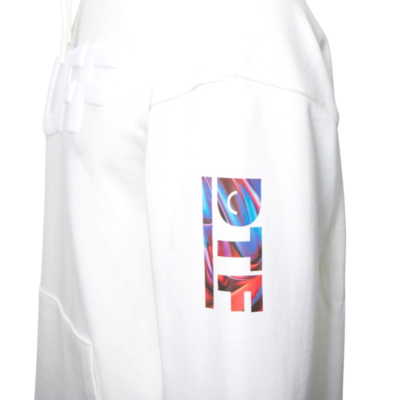 Худи оверсайз «Alpha.01» унисекс, молочный, все виды нанесения на текстиле на одной толстовке