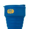 Силиконовый складной стакан «GoCup», синий индиго, тампопечать