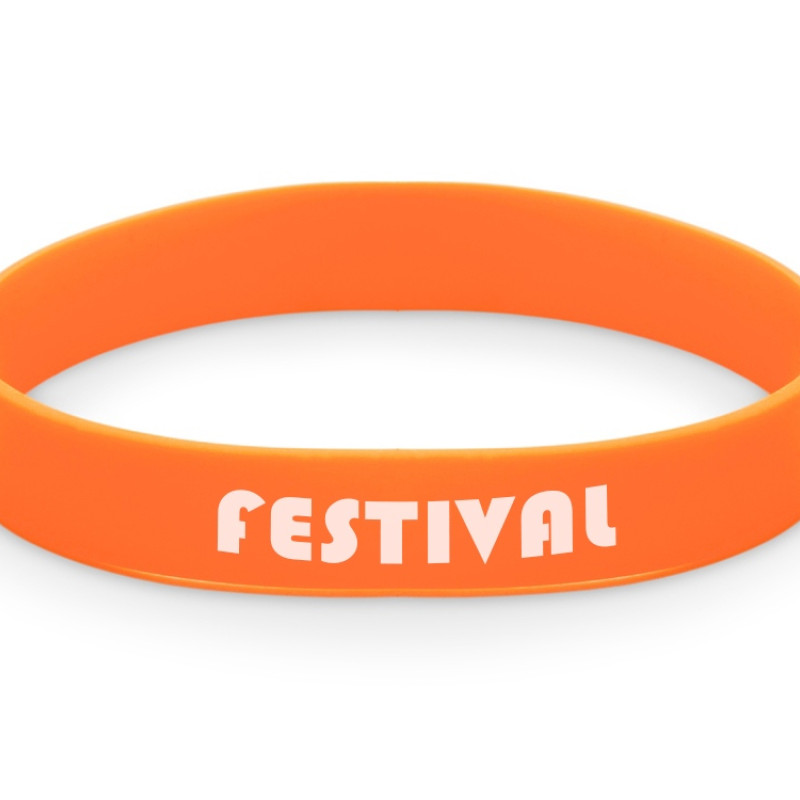 Силиконовый браслет "Forest" 202*12 мм, оранжевый