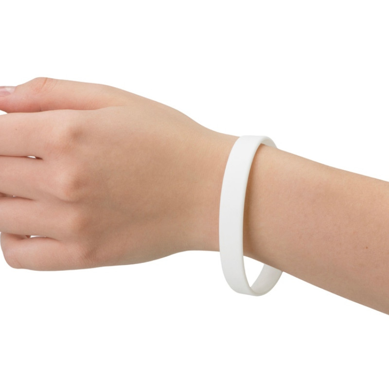 Силиконовый браслет "Forest" 202*12 мм, белый