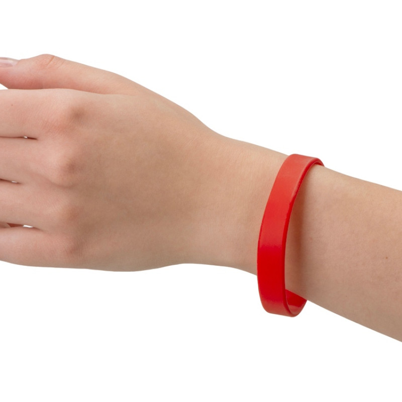 Силиконовый браслет "Forest" 202*12 мм, красный