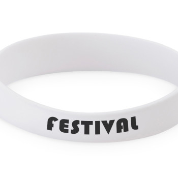 Силиконовый браслет "Forest" 202*12 мм, белый