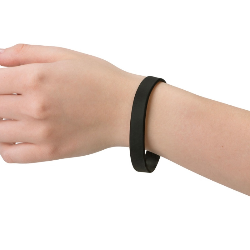 Силиконовый браслет "Forest" 202*12 мм, черный