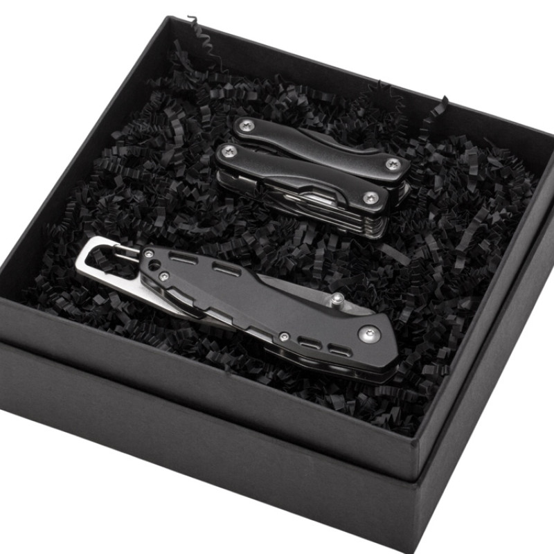 Подарочный набор с мультитулом и ножом «Blacksmith», черный