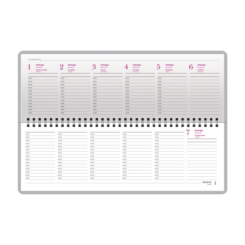 Планинг датированный «Velvet» 2026, красный