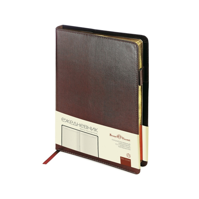 Ежедневник полудатированный портфолио А5 "PROFY" коричневый Ежедневник полудатированный портфолио А5 "PROFY" коричневый