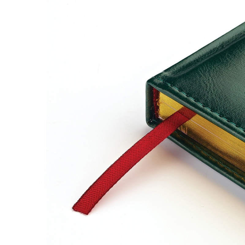 Ежедневник А5 датированный «Sidney Nebraska» 2026, зеленый (золотой обрез)