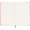 Записная книжка 12 месяцев на 2024 год, в твердой обложке, красный, Large, 13х21