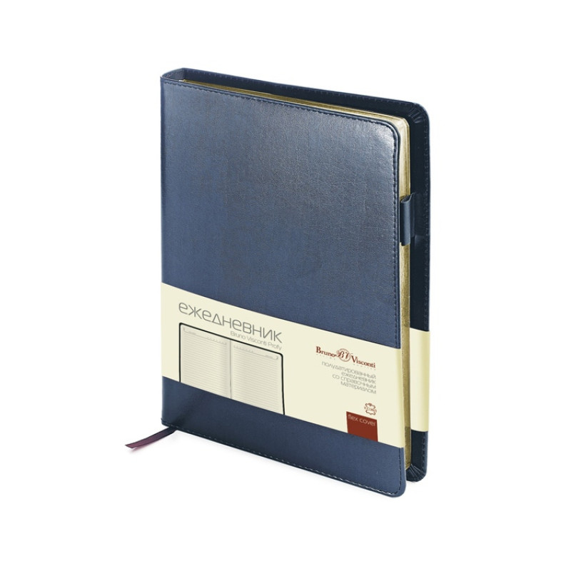 Ежедневник полудатированный портфолио А5  "PROFY" синий