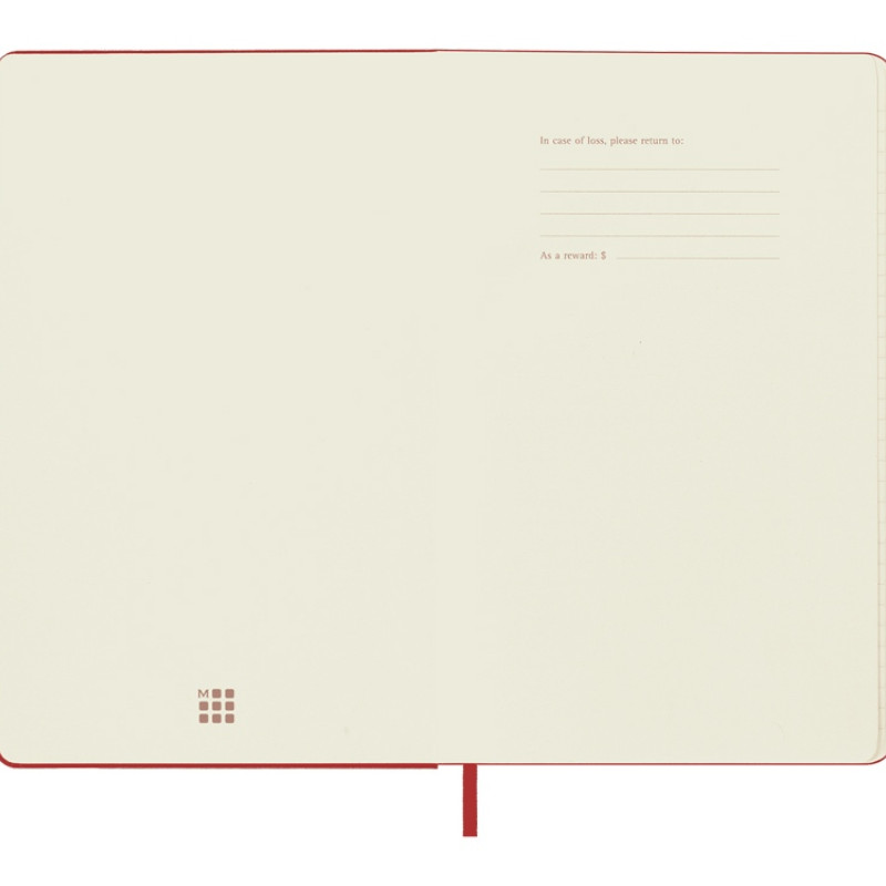 Записная книжка 12 месяцев на 2024 год, в твердой обложке, красный, Large, 13х21