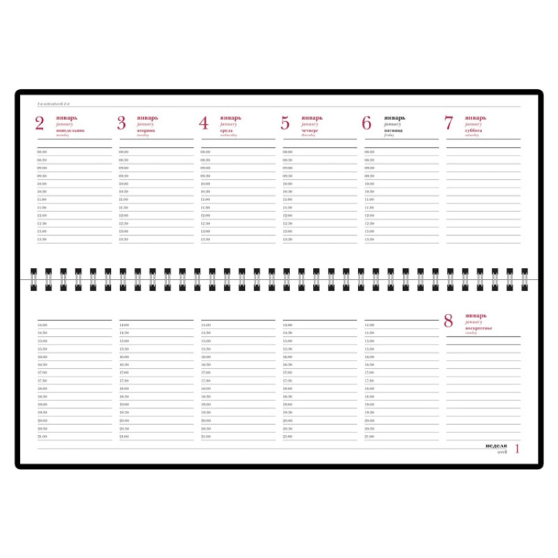 Планинг датированный «Velvet» 2025, черный