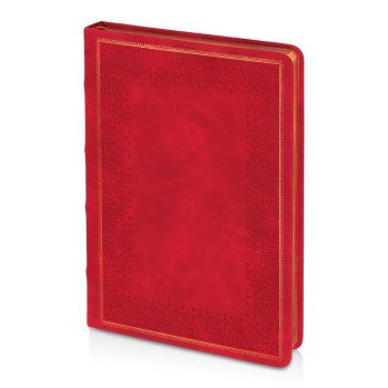 Ежедневник недатированный А5 "Royal", красный с бронзовым срезом