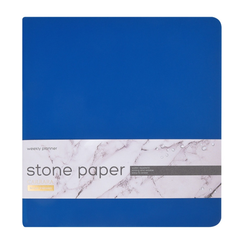Еженедельник с каменной бумагой А5+ "Carrara", синий