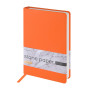 Ежедневник с каменной бумагой недатированный А5 "Carrara"», оранжевый