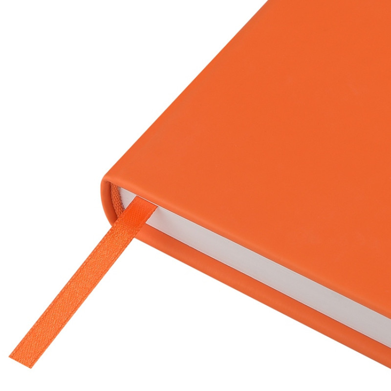 Ежедневник с каменной бумагой недатированный А5 "Carrara"», оранжевый