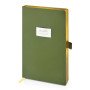 Ежедневник недатированный А5 "Verde" с нашивкой, зеленый