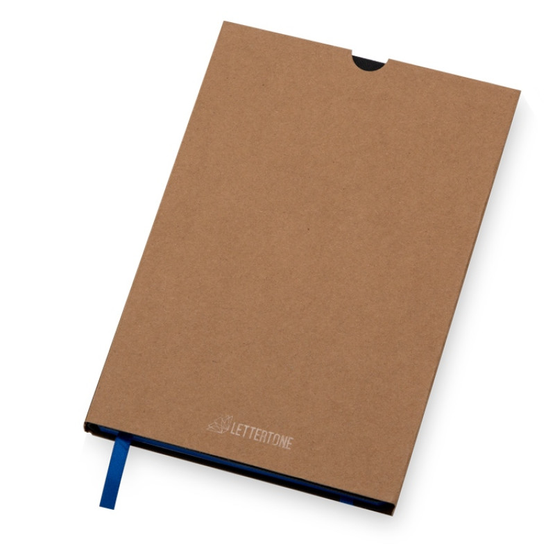 Бизнес блокнот "Bossy" с цветным срезом, твердая обложка, 128 листов, черный и синий