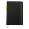 Бизнес блокнот "Bossy" с цветным срезом, твердая обложка, 128 листов, черный и зеленое яблоко