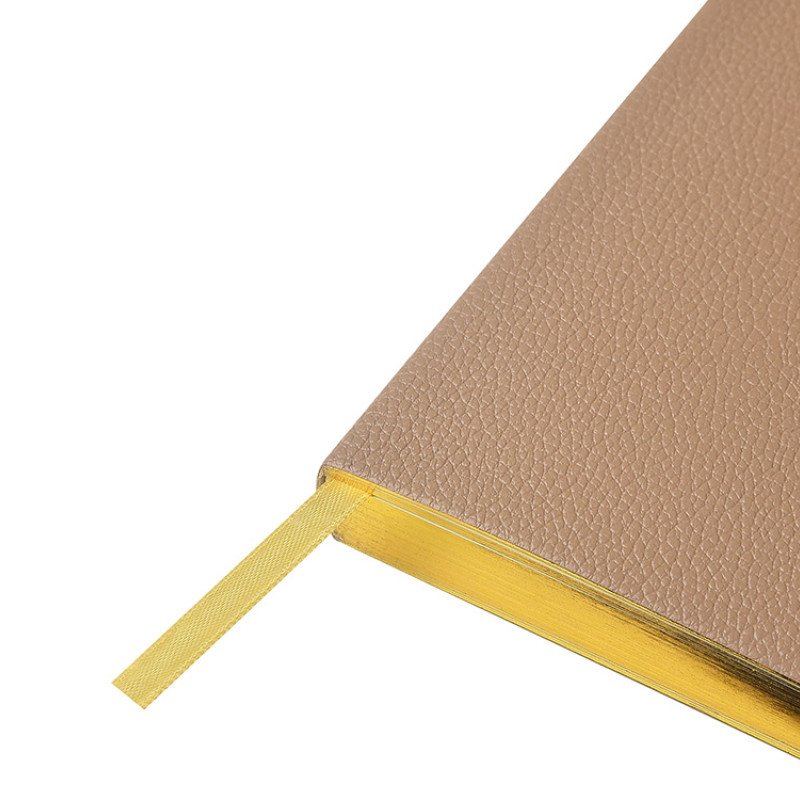 Ежедневник недатированный А5 "Total beige" с нашивкой, бежевый