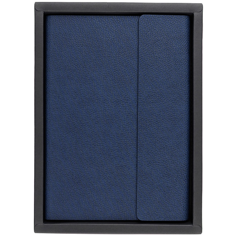 Ежедневник недатированный с магнитным клапаном А5 "Venezia", темно-синий