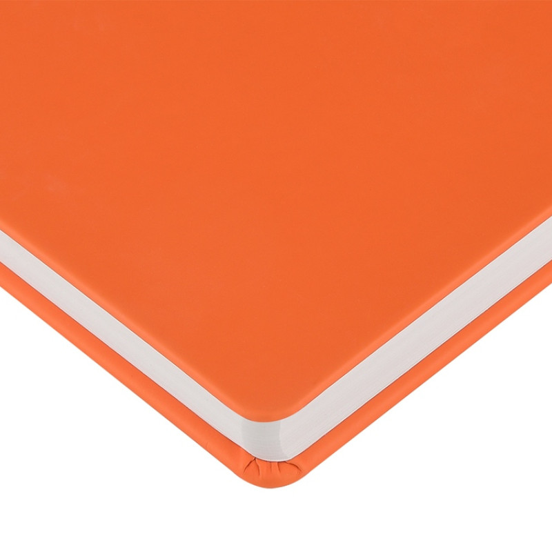 Ежедневник с каменной бумагой недатированный А5 "Carrara"», оранжевый