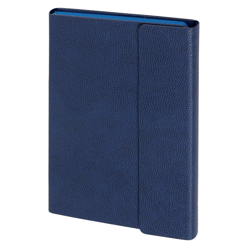 Ежедневник недатированный с магнитным клапаном А5 "Venezia", темно-синий