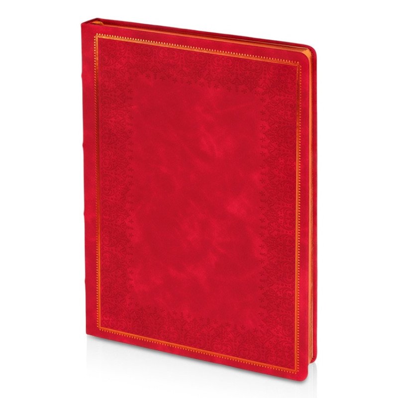 Ежедневник недатированный А4 "Royal", красный с бронзовым срезом