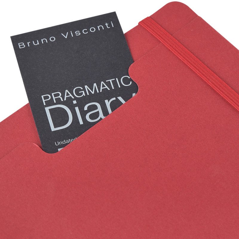 Ежедневник недатированный на гребне А5 "Pragmatic", красный