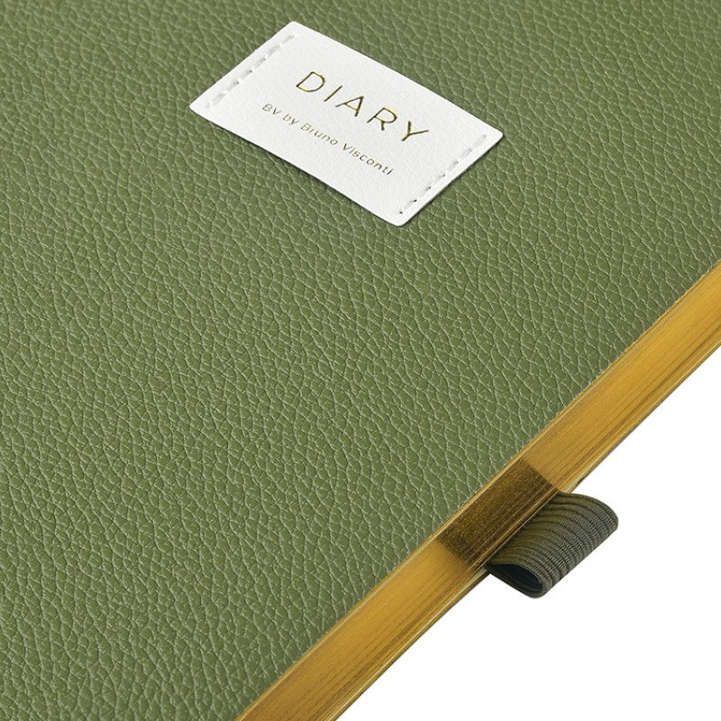 Ежедневник недатированный А5 "Verde" с нашивкой, зеленый