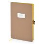 Ежедневник недатированный А5 "Total beige" с нашивкой, бежевый