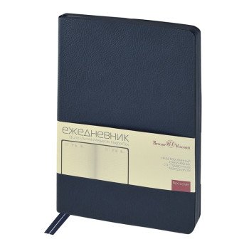 Ежедневник недатированный А5 "Megapolis Nappa Flex", темно-синий navy