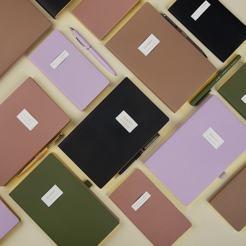 Ежедневник недатированный А5 "Total beige" с нашивкой, бежевый