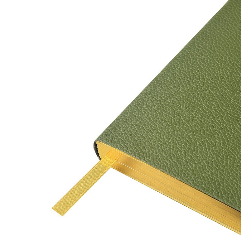 Ежедневник недатированный А5 "Verde" с нашивкой, зеленый