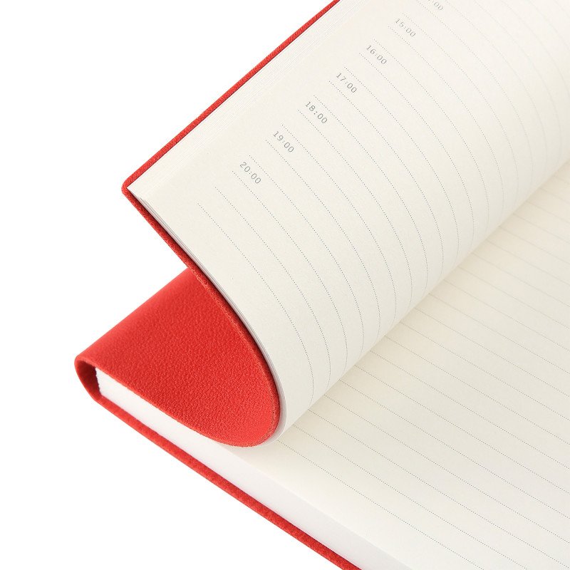 Ежедневник недатированный А5 «Гранд» на резинке, красный