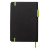 Бизнес блокнот "Bossy" с цветным срезом, твердая обложка, 128 листов, черный и зеленое яблоко
