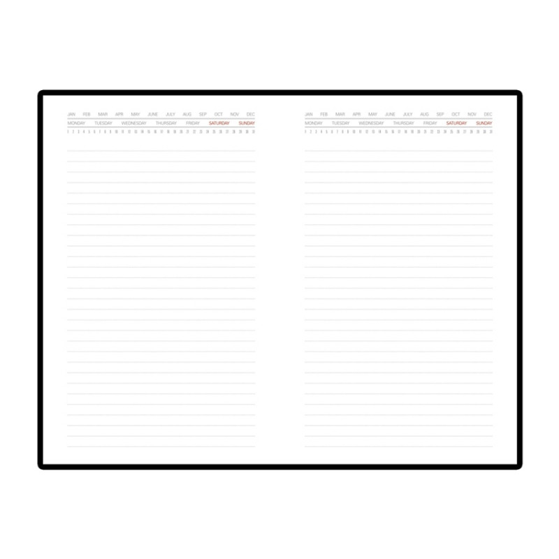 Ежедневник недатированный с индексами А5 «Bergamo», черный